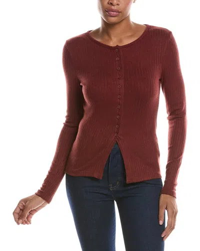 Madewell Texture Cutaway Cardigan In Brown