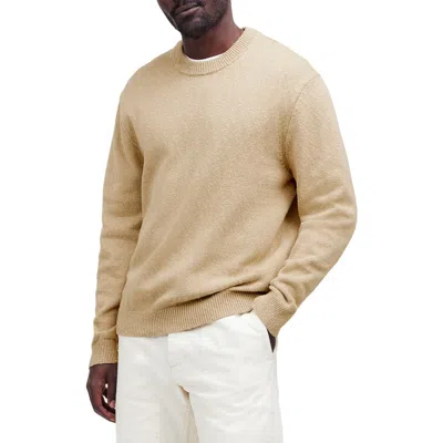 Madewell Textured Cotton Crewneck Sweater In Neutral