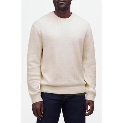 Madewell Textured Cotton Crewneck Sweater In Neutral