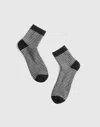 Madewell Textured-knit Ankle Socks In Black