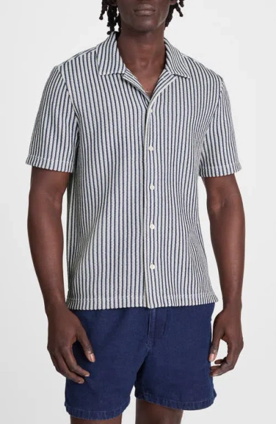 Madewell Textured Knit Camp Shirt In White