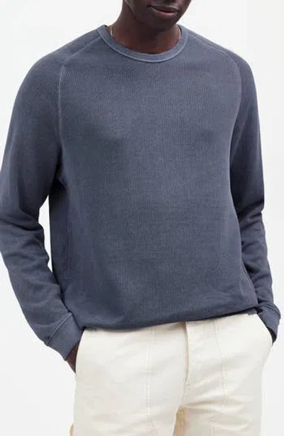 Madewell Textured Long Sleeve T-shirt In Gray