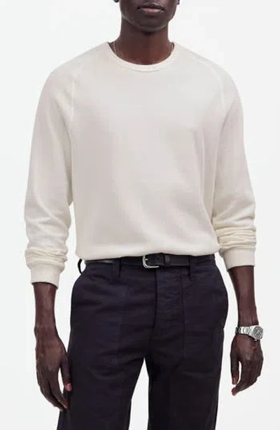 Madewell Textured Long Sleeve T-shirt In White