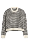 Madewell Textured Stitch Cotton Crewneck Sweater In Multi