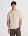 Madewell Textured Stripe Camp-collar Shirt In Neutral