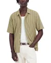 Madewell Textured Stripe Short Sleeve Shirt In Cargo