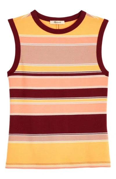 Madewell The '90s Compact Cotton Shell Tank In Multi