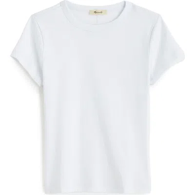 Madewell The '90s Crewneck Compact Cotton T-shirt In White