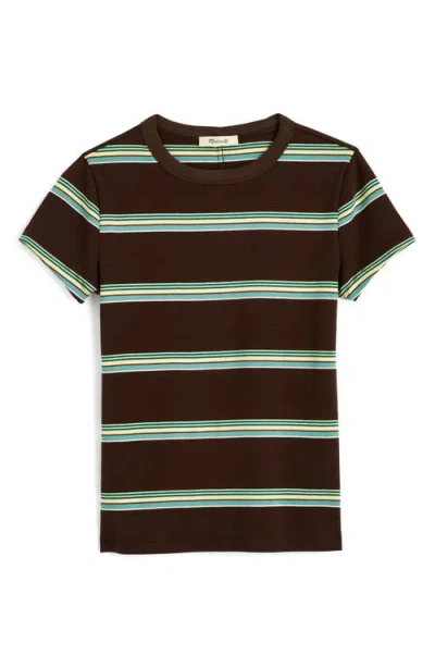 Madewell The '90s Crewneck Cotton T-shirt In Brown