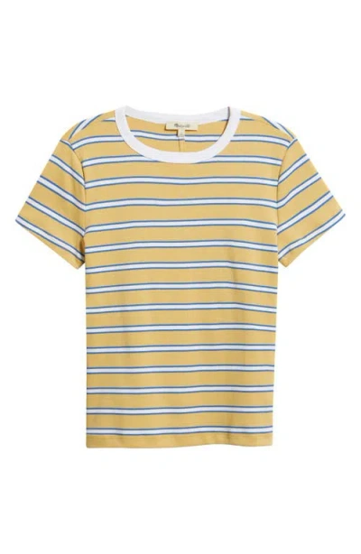 Madewell Crewneck 90s Tee Yellow X Blue Stripe In Multi