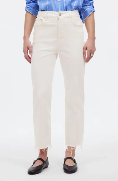 Madewell The '90s Straight Crop Jean: Raw Hem Edition In Vintage Canvas