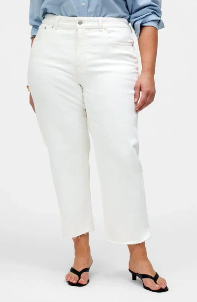 Madewell The '90s Straight Crop Jean In Tile White