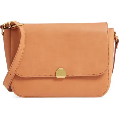 Madewell The Abroad Leather Shoulder Bag In Brown
