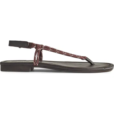 Madewell The Aliyah Paracord Thong Sandal In Brown