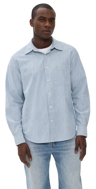 Madewell The Allday Button Down Shirt Monaca Stripe In Blue