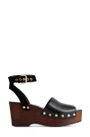Madewell The Anouk Platform Clog Sandal In True Black