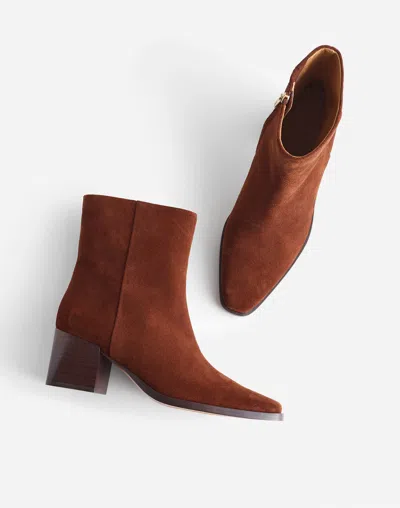 Madewell The Ardin Ankle Boot In Soft Mahogany