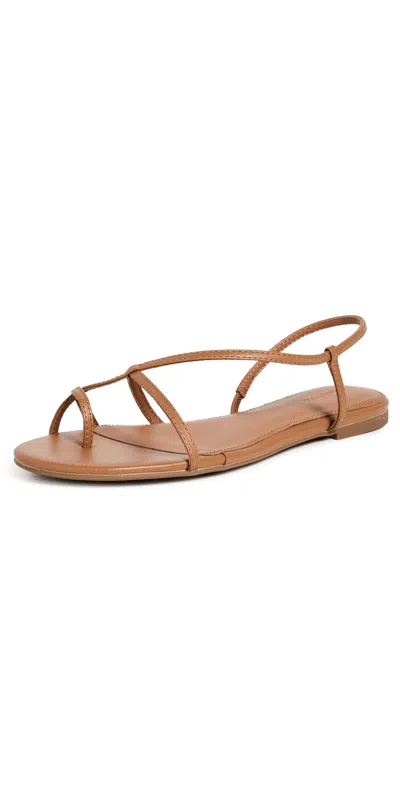 Madewell The Asymmetric Strap Sandals Toasted Coconut In Brown