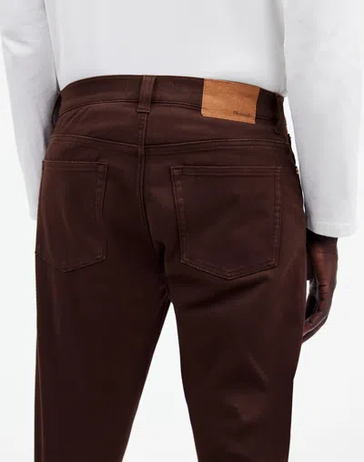 Madewell The Athletic Allday Slim Pant In Dark Carob
