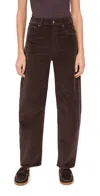 Madewell The Balloon Pants In Corduroy Dark Carob In Blue
