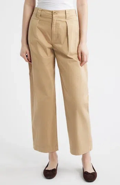 Madewell The Barrel Leg Chino Pants In Brown