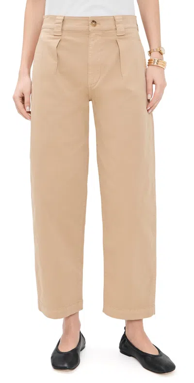 Madewell The Barrel Leg Chino Pants Fawn In Neutral