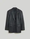 Madewell The Bedford Oversized Blazer In True Black