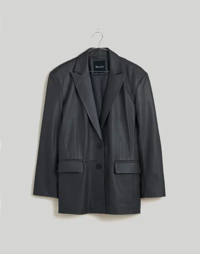 Madewell The Bedford Oversized Blazer In True Black