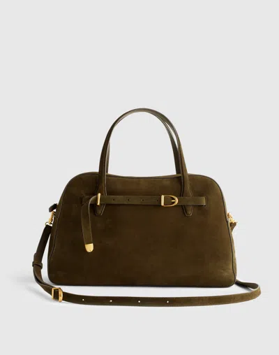 Madewell The Belted Satchel Bag In Green