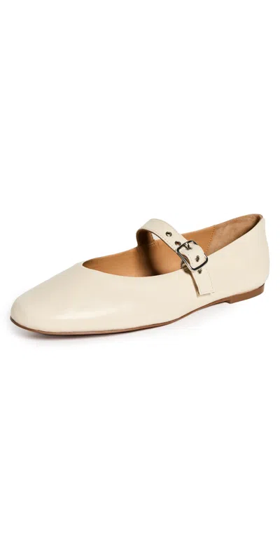 MADEWELL THE BEVERLEY MARY JANE FLATS ECRU