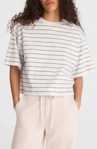 Madewell The Boxy Crop Jersey T-shirt In White