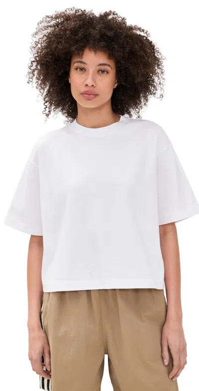Madewell The Boxy Crop Tee In Allday Jersey White