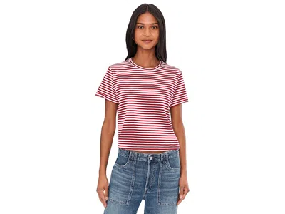 Madewell The Boxy Crop Tee In Soft Slub Festival Red In Pink