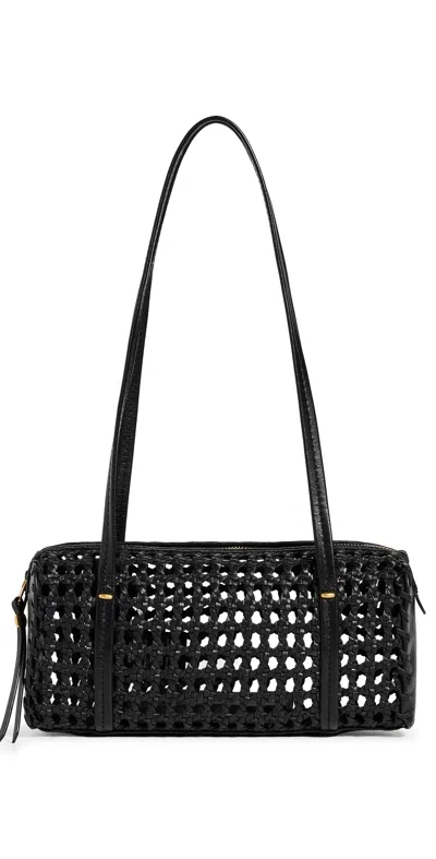 Madewell The Brioche Mini Shoulder Bag In Open Leather True Black