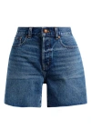 Madewell The Brynn Long Cutoff Denim Shorts In Polacheck Wash