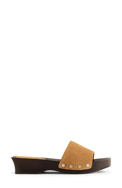 Madewell The Callen Clog Sandal In Animal Print