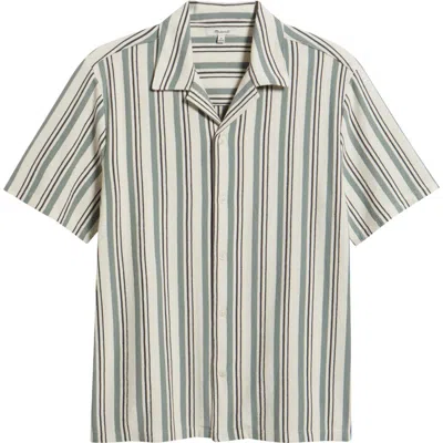 Madewell Florence Cuban Collar Shirt In Green
