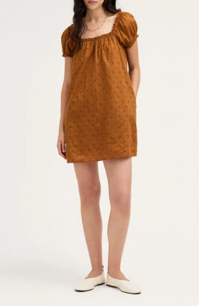 Madewell The Chateau Minidress In Brown