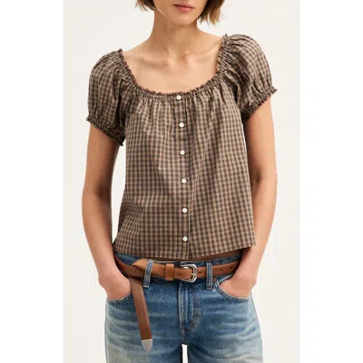 Madewell The Chateau Top In Brown