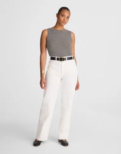 Madewell The Curvy Cleo Straight Jean In White