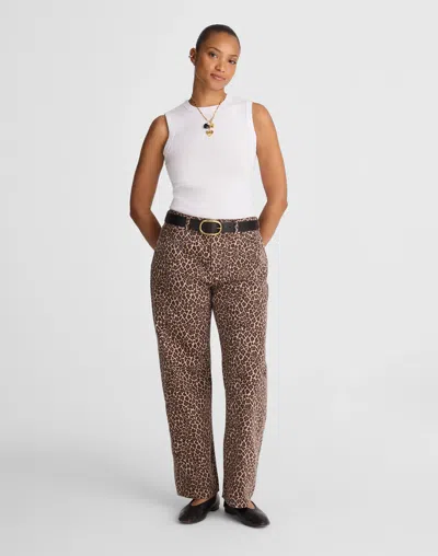 Madewell The Curvy Darted Barrel-leg Jean In Brown