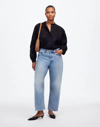 Madewell The Curvy Darted Barrel-leg Jean In Edmonson Wash