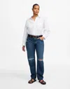 Madewell The Curvy Dean Easy Straight Crop Jean In White