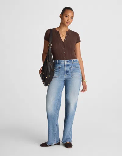 Madewell The Curvy Emmett Wide-leg Jean In Brown