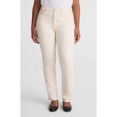 Madewell The Curvy Jules Slim Straight Leg Jeans In Neutral