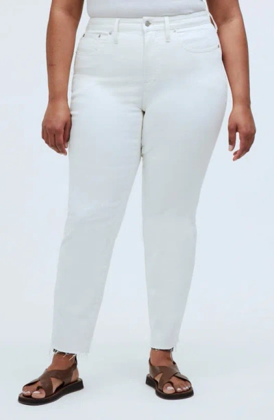 Madewell The Curvy Perfect Crop Jeans In Tile White