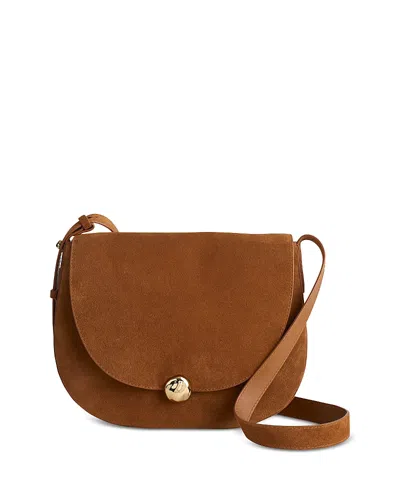 Madewell The Dakota Large Saddle Bag In Age Cognac