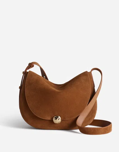 Madewell The Dakota Large Saddle Bag In Gold