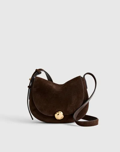 Madewell The Small Dakota Suede Saddle Bag In Brown