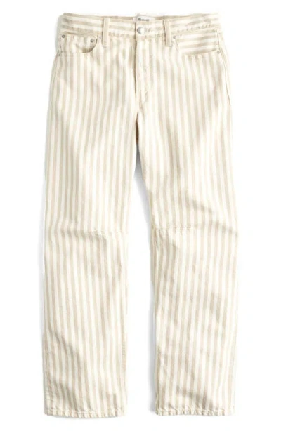 Madewell The Darted Airy Denim Barrel Leg Jeans In Neutral